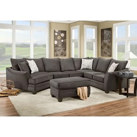 Sectional Sofa that Seats 5 with Left Side Cuddler